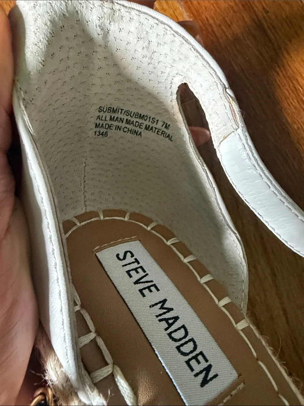 Steve Madden white leather